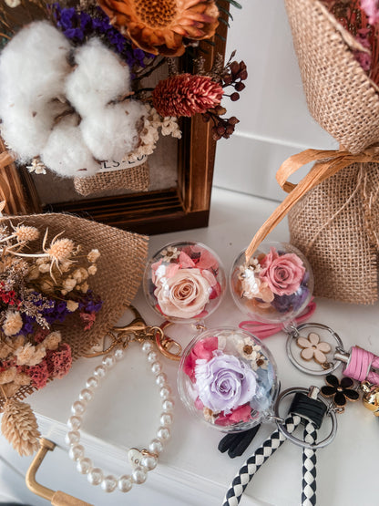 Everlasting Floral Bag Charm