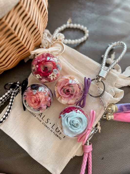 Everlasting Floral Bag Charm